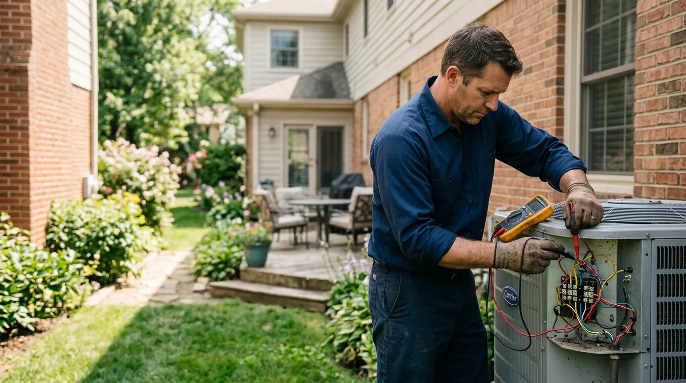 HVAC technician working near West Lebanon, IN